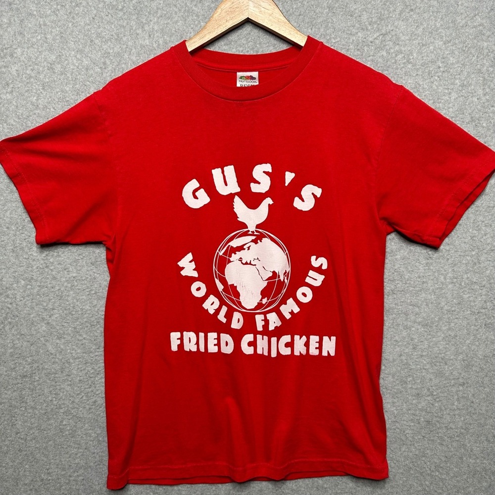 VTG Gus's World Famous Fried Chicken Memphis Red Graphic T-Shirt Mens Medium